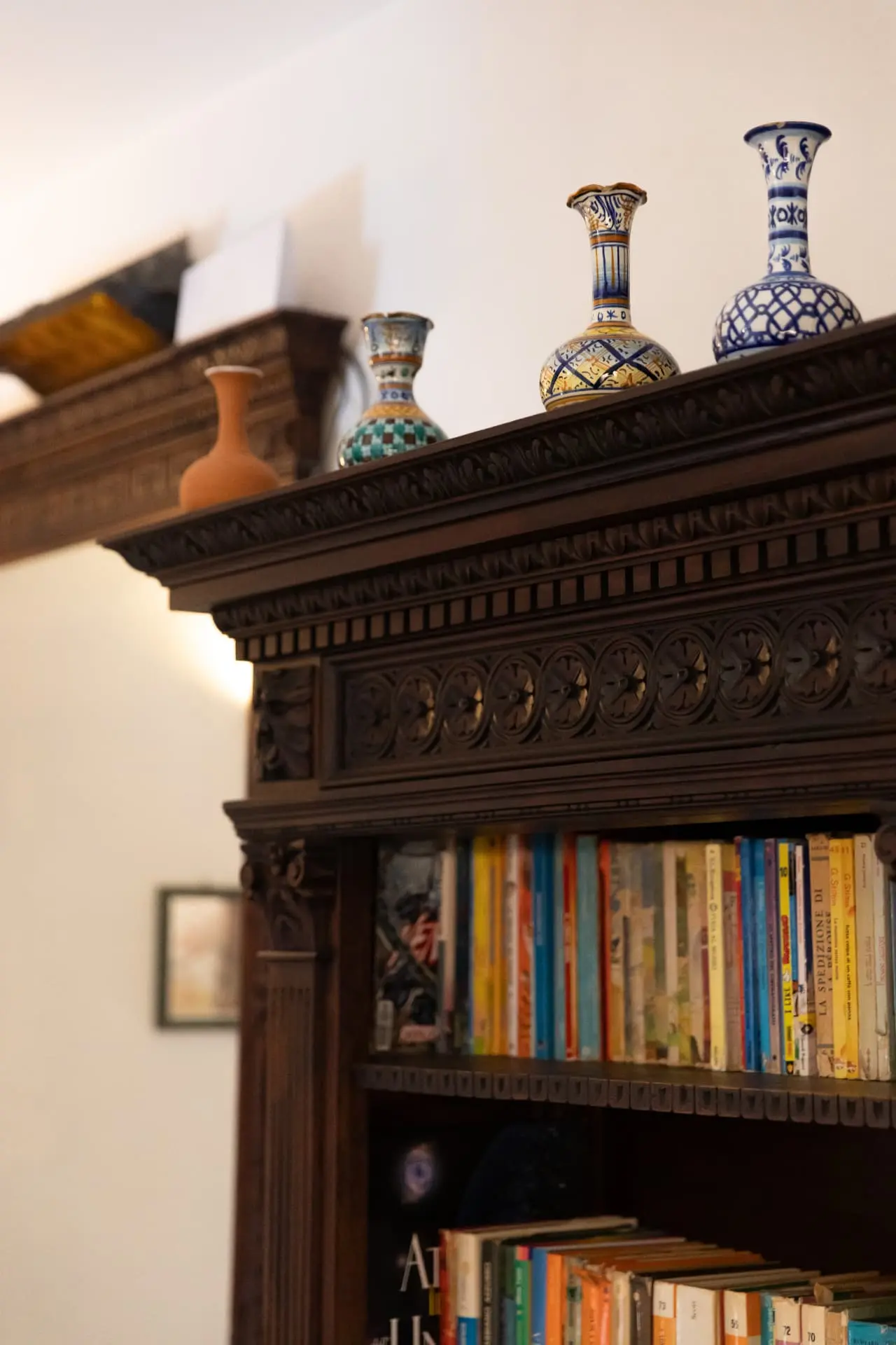 Handcrafted Italian pottery display