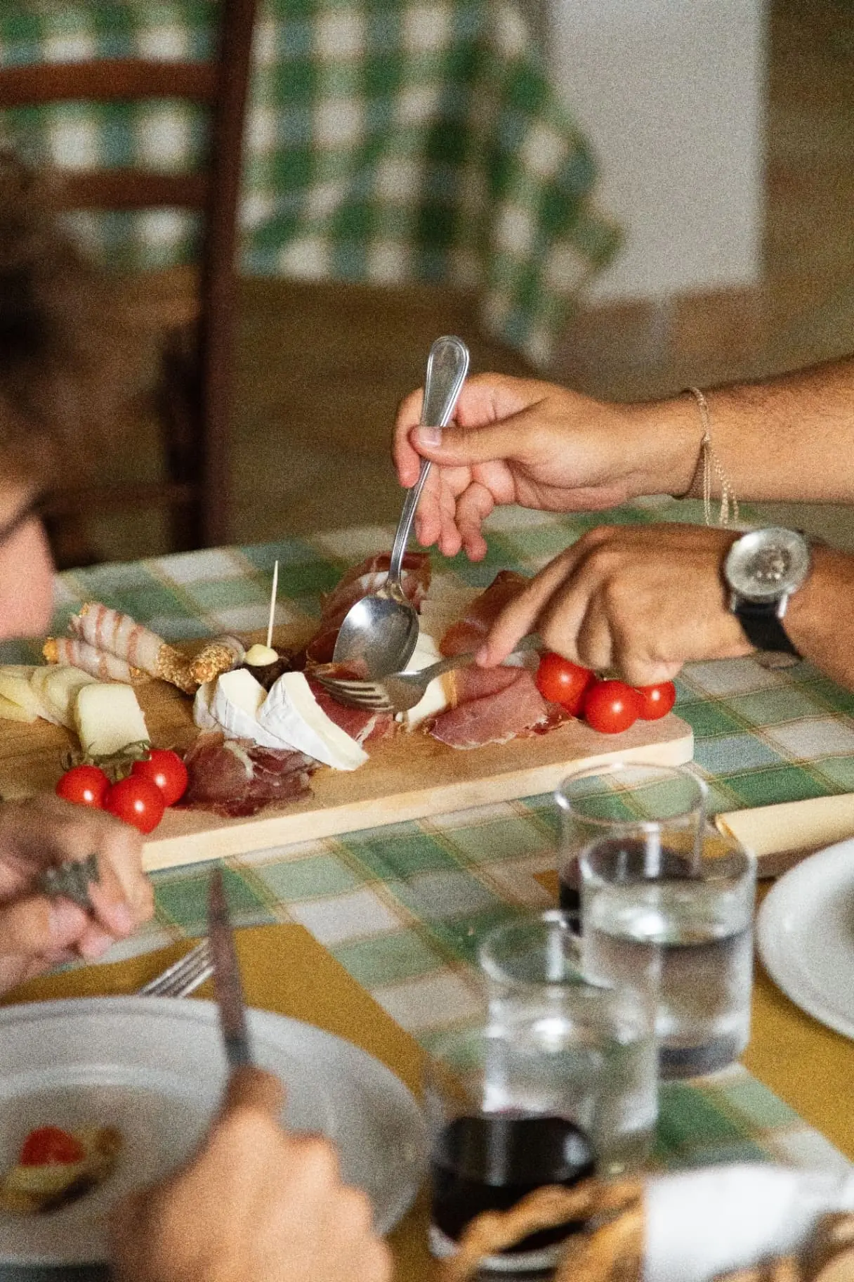Traditional Italian lunch atmosphere