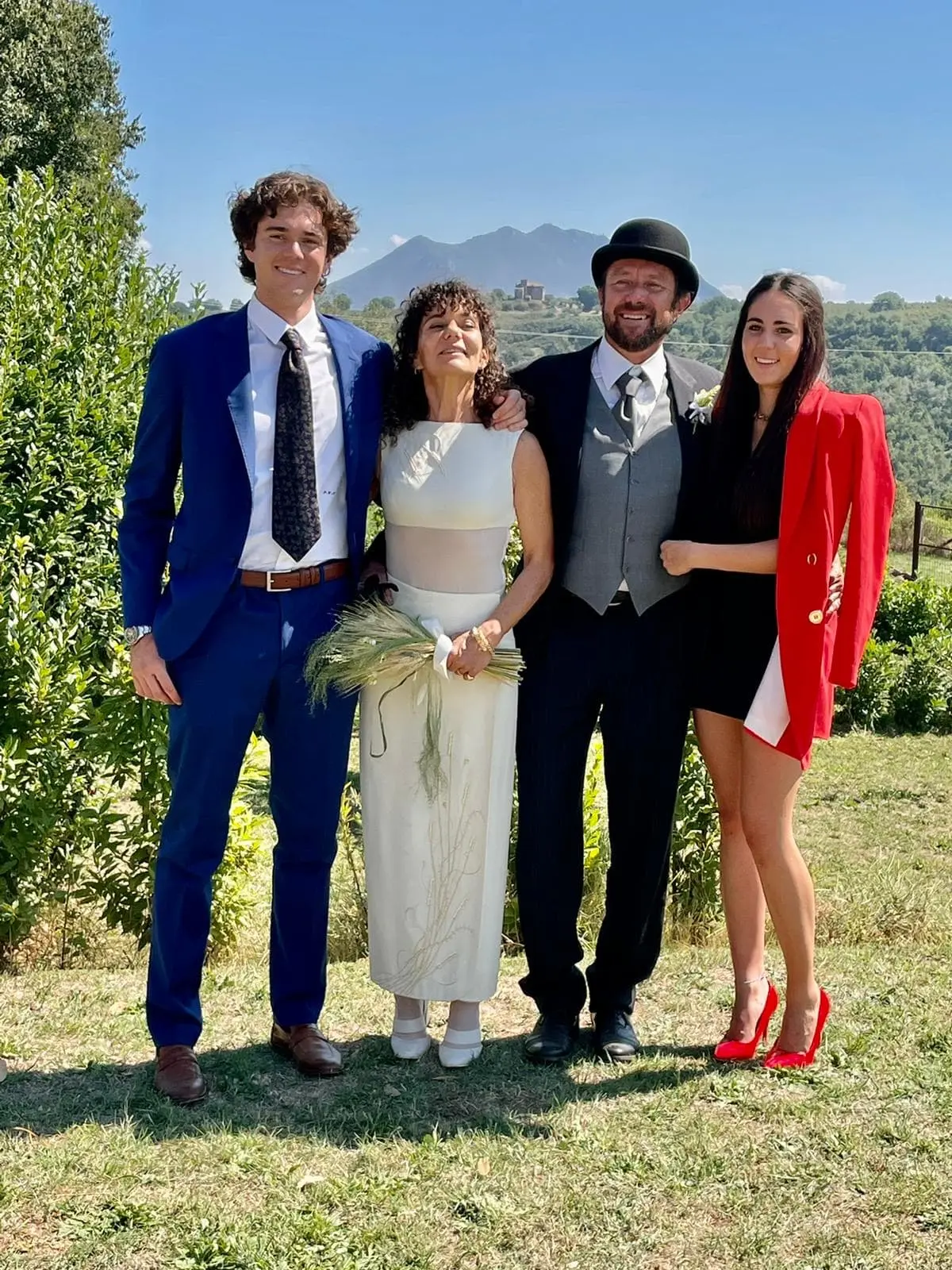 Family photo at Le Forre del Treja